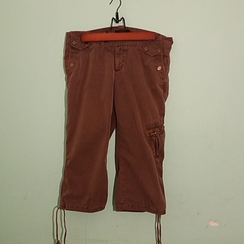 Express Brown cargo capri